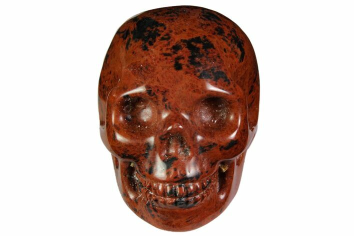 Realistic, Polished Mahogany Obsidian Skull #116321